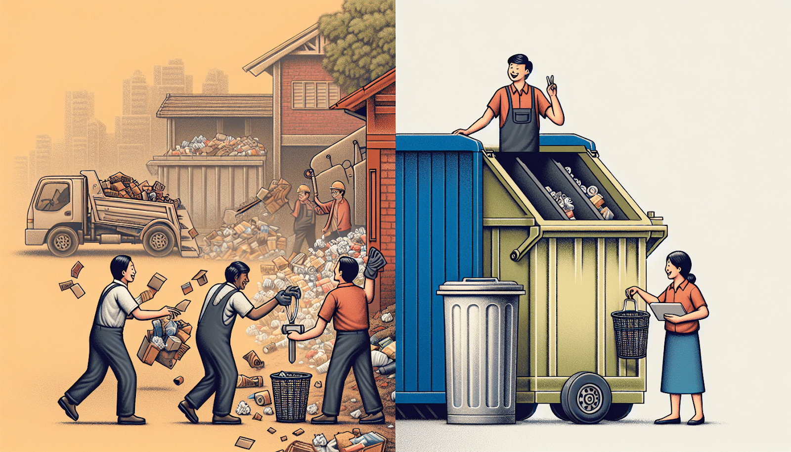 Comparison between self dumping dumpsters and traditional dumpsters