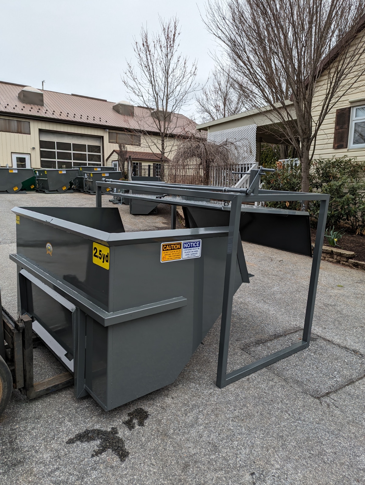 Hefty Quick Attach Dumpster - Durable Skid Loader Dumpster